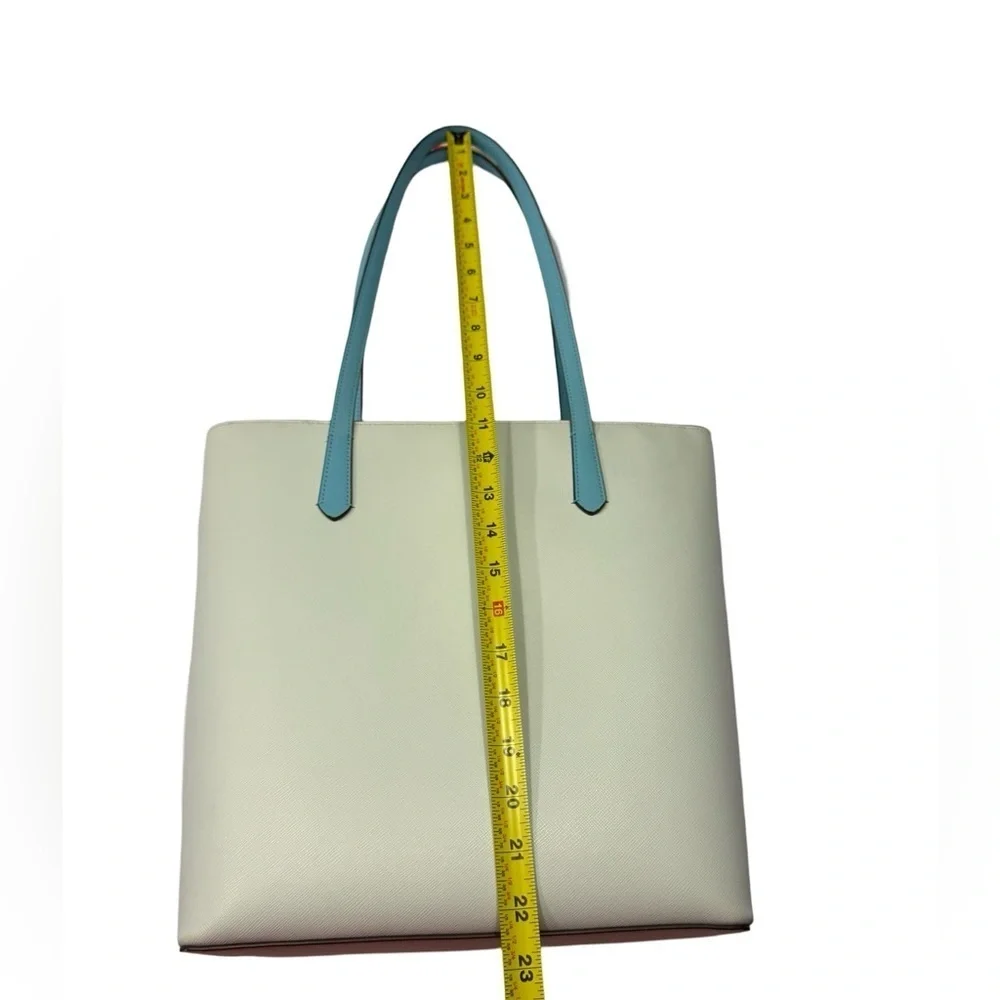 Kate Spade Blue Daily Tote Top Zipper Closure Front Slip Pocket Gently Used EUC - Picture 6 of 17